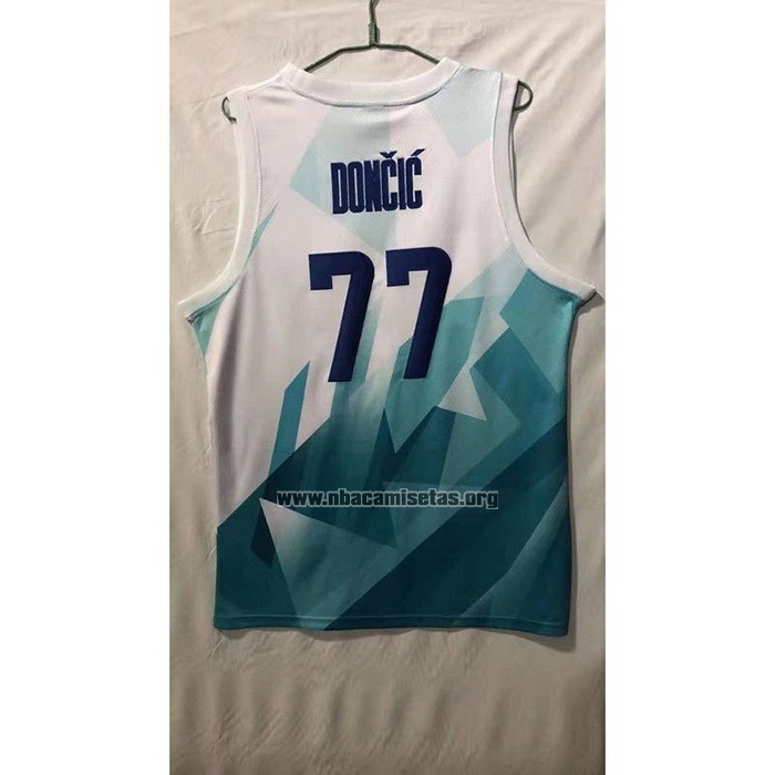 Camiseta Slovenia Luka Doncic NO 77 Tokyo 2021 Blanco